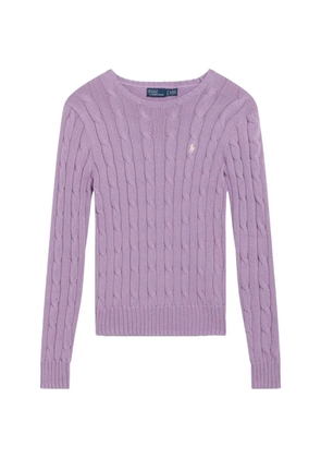 Polo Ralph Lauren long-sleeve cable-knit jumper - Purple