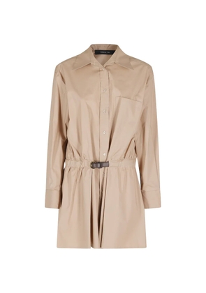 Federica Tosi belt shirt dress - Neutrals