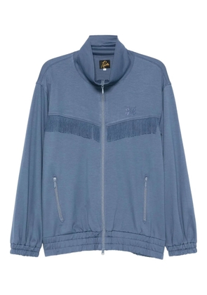 Needles fringed zip-up cardigan - Blue