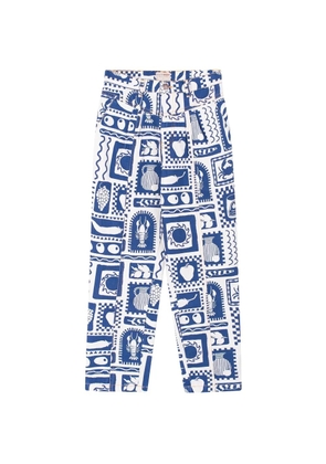 Favorite People Positano patterned trousers - White