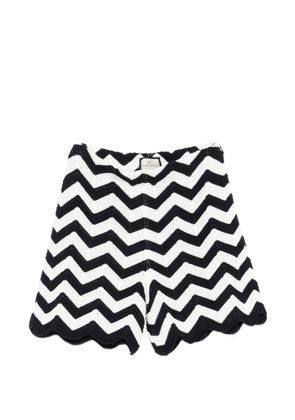 Bruno Manetti scalloped chevron shorts - Blue