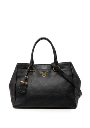Prada Pre-Owned 2010-2025 Vitello Daino Open Convertible Tote satchel - Black