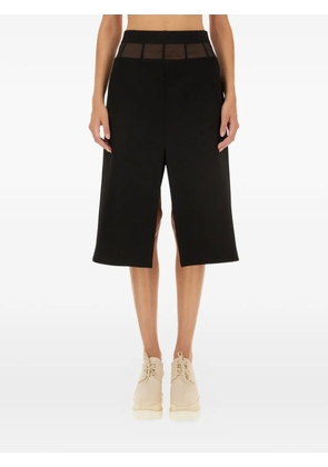 Stella McCartney mesh panel slit skirt - Neutrals