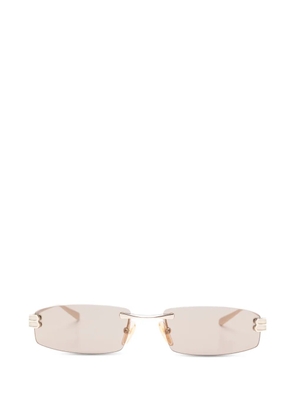 Balenciaga Eyewear rectangle-frame rimless sunglasses - Gold