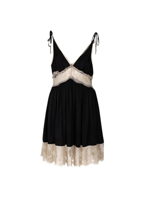 Sea lace mini dress - Black