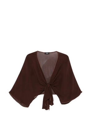 DIXIE tie-front blouse - Brown