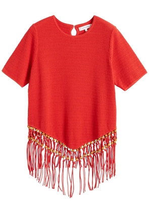 Chinti & Parker x Laura Whitmore beaded blouse - Orange