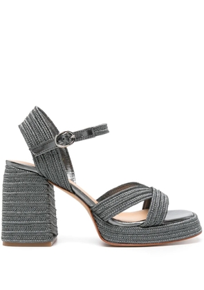 Castañer Valle 100mm metallic sandals - Silver