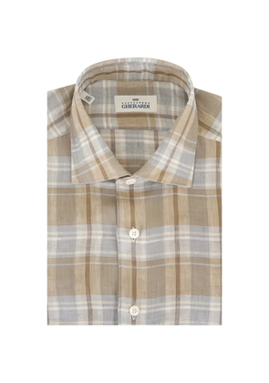 Alessandro Gherardi plaid linen shirt - Neutrals