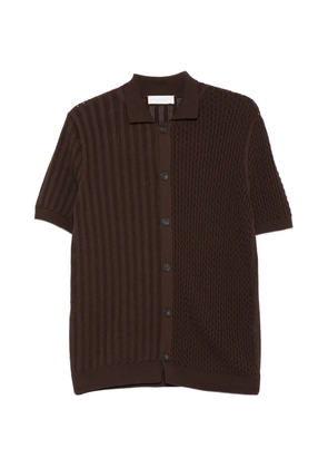 LUIGI GENTILE textured short-sleeve shirt - Brown