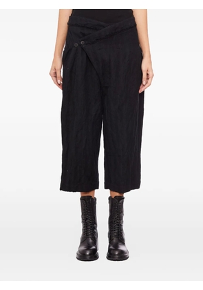 Marc Le Bihan asymmetric button trousers - Black
