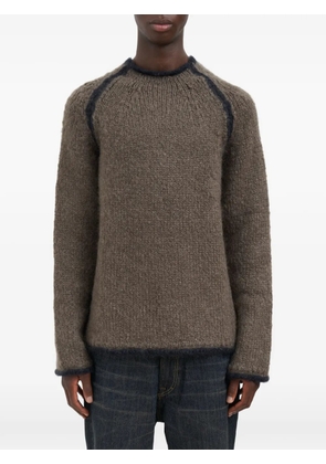 OUR LEGACY Rider round-neck raglan-sleeve sweater - Grey