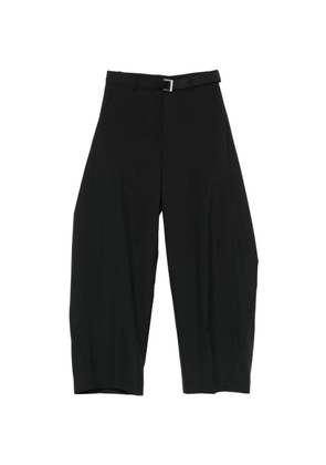 sacai belted trousers - Black