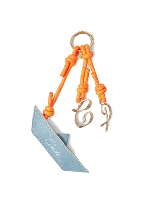 Claudie Pierlot letters-charm leather keyring - Blue