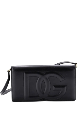 Dolce & Gabbana Pre-Owned DG Logo Flap Shoulder Bag Leather Mini crossbody bag - Black