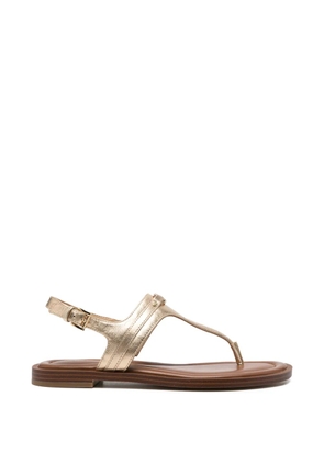 Michael Michael Kors Mandy T-strap flat sandals - Gold