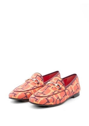 Gucci horsebit patterned loafers - Orange