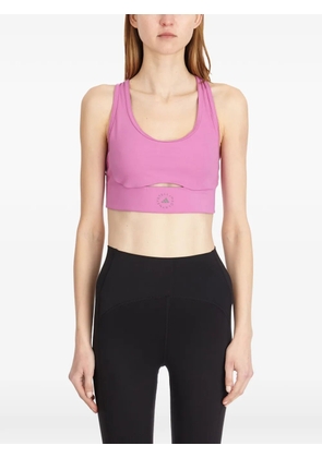 adidas by Stella McCartney logo-print yoga sports bra - Pink
