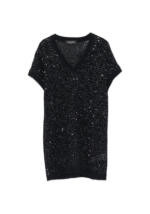 Fabiana Filippi V-neck embellished T-shirt - Blue