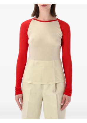 Auralee raglan-sleeve T-shirt - Neutrals