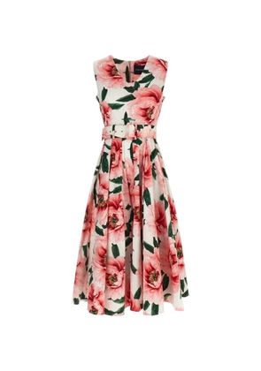 Samantha Sung Abilia floral midi dress - White