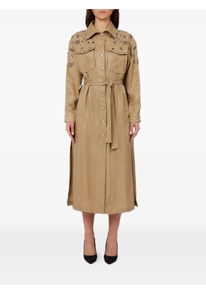 LIU JO embellished tie dress - Neutrals