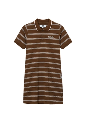CHOCOOLATE striped polo dress - Brown