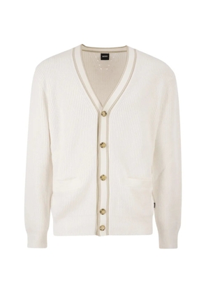 BOSS V-neck cardigan - White