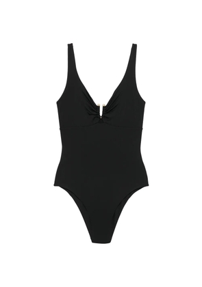 Fisico gathered-detail swimsuit - Black