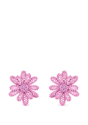 Oscar de la Renta flower stud earrings - Pink