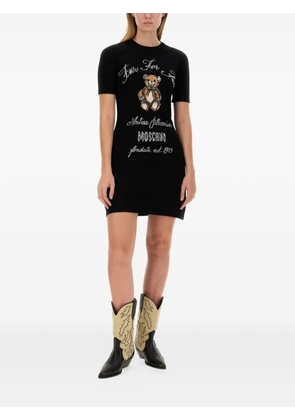 Moschino teddy-graphic mini dress - Black