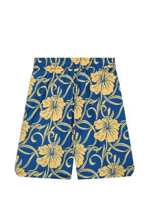 Drôle De Monsieur Hibiscus floral shorts - Blue