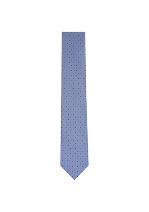 Canali spring patterned silk tie - Blue