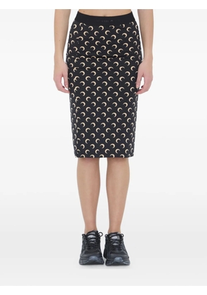 Marine Serre moon-print midi skirt - Black