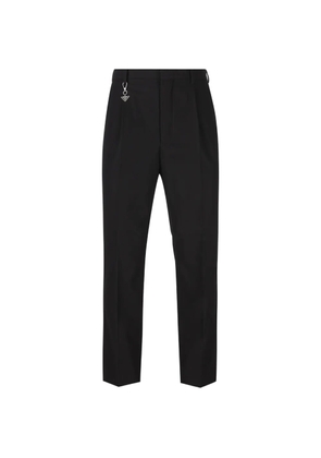 Prada charm-detail trousers - Black