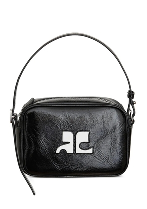 Courrèges logo-detail leather shoulder bag - Black