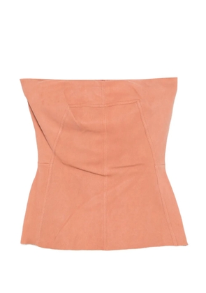 Rick Owens bustier leather top - Orange