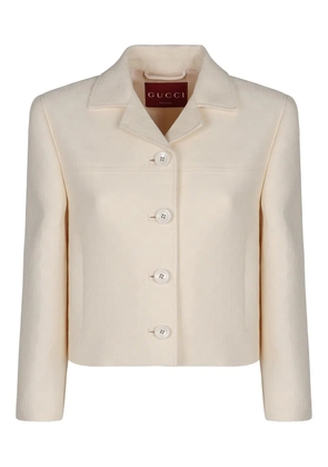 Gucci crêpe de chine jacket - White