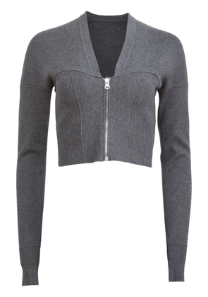 Fleur Du Mal zip-up bustier cardigan - Grey