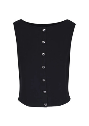 Lafayette 148 button knit vest - Black