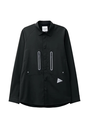 and Wander zip-pocket shirt - Black
