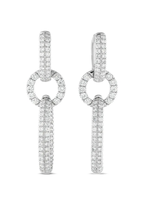 LB Exclusive diamond dangle earrings - Silver