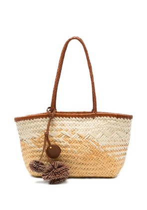 GIANNI CHIARINI Paloma woven shoulder bag - Neutrals
