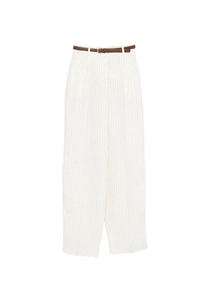 Max Mara Fonte striped belt trousers - Neutrals