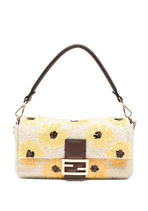 FENDI medium Baguette floral tote bag - Neutrals