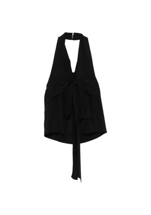 Eleh tie front top - Black