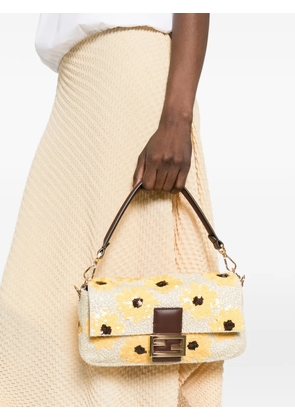 FENDI medium Baguette floral tote bag - Neutrals