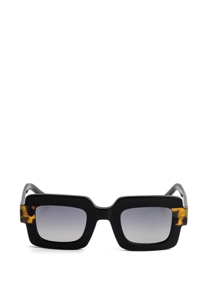 Kaleos Nelson square tortoiseshell-effect sunglasses - Black