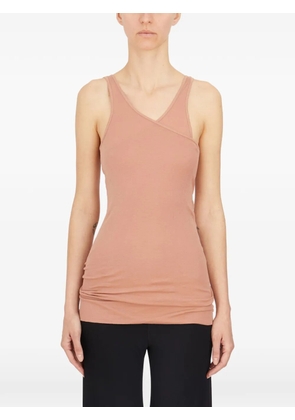 Rick Owens overlapping cotton tank top - Pink