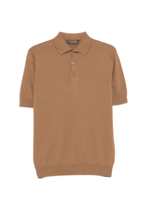 Filippo De Laurentiis textured polo shirt - Brown